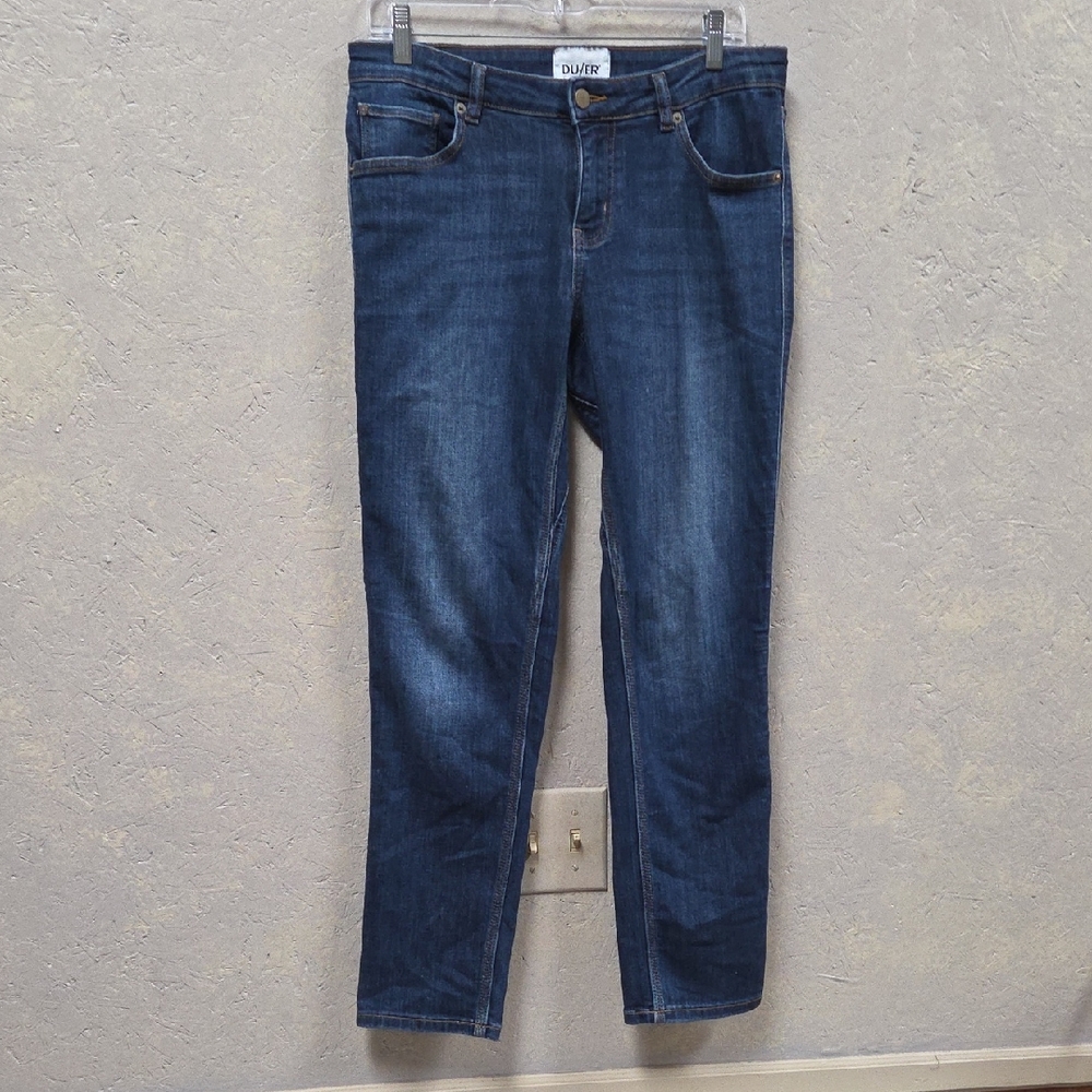 DU/ER MENS STRAIGHT STRETCH JEANS MED WASH 28X30